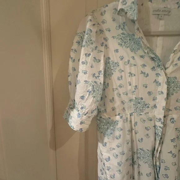 Julia Amory Puff Sleeve Floral Maxi Shirt Dress - Picture 3 of 4